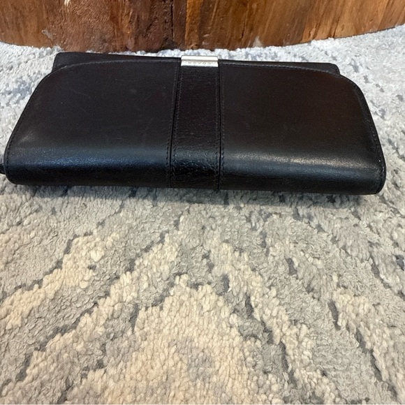 Vintage Coach Black Leather Bifold Envelope Clutch Wallet - Picture 4 of 9